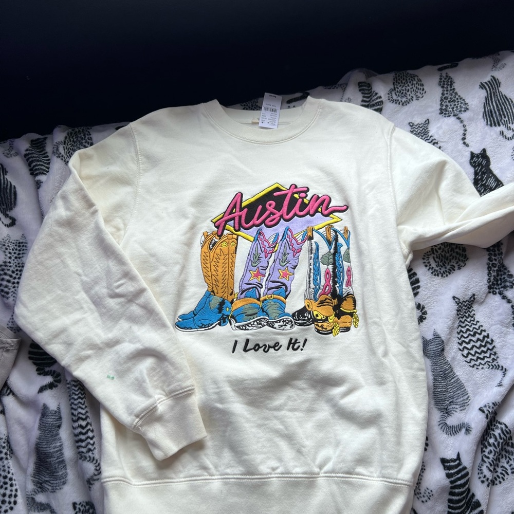 Austin I Love It! Cream Sweater